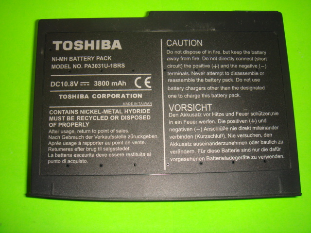 Batterie TOSHIBA PA3031U-1BRS